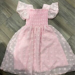 Pink Puff Sleeve Dress